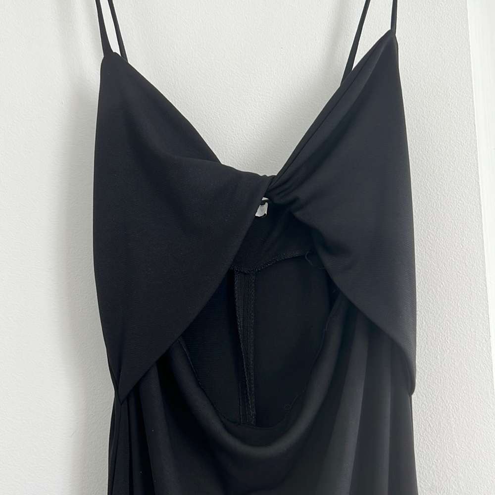 Black front cutout dress